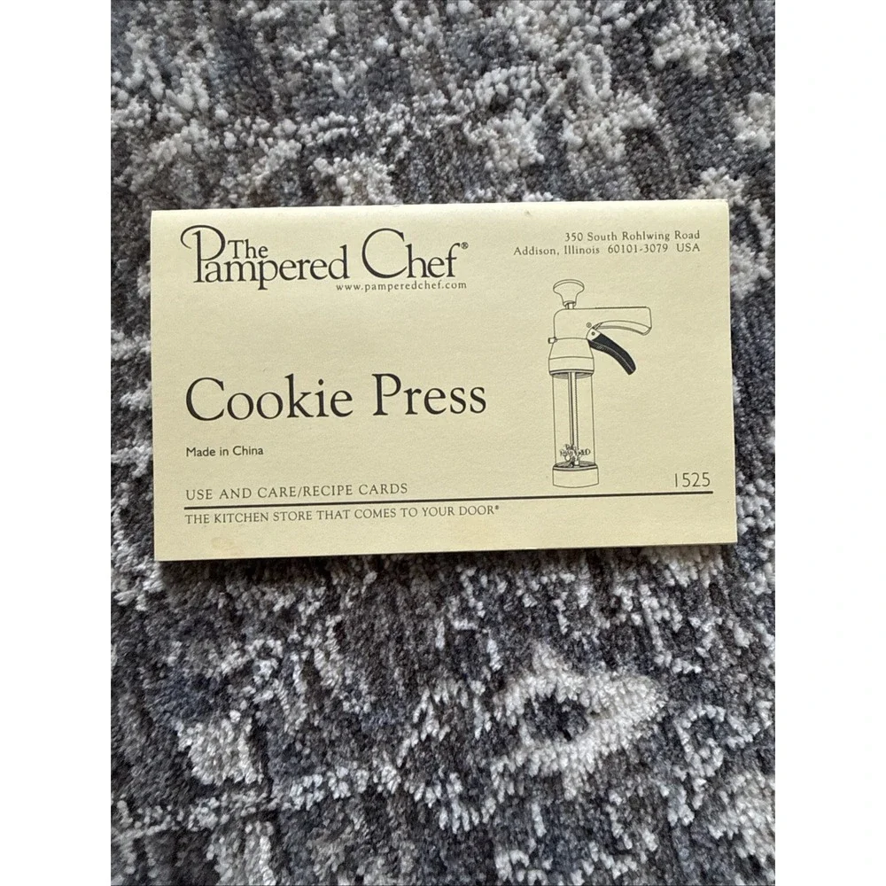 Pampered Chef Cookie Press 16 Different Disk Designs #1525 USA